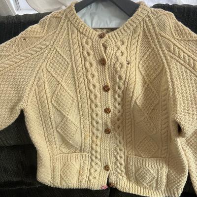 8 Vintage Irish Sweater Lot - Designer Rosemarie B, Wool, Cardigan