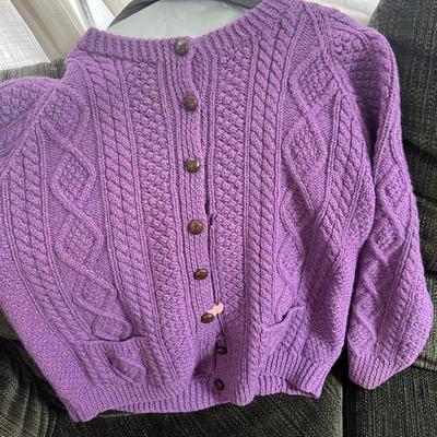8 Vintage Irish Sweater Lot - Designer Rosemarie B, Wool, Cardigan