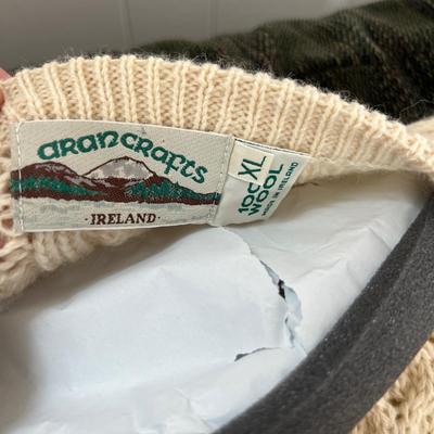 8 Vintage Irish Sweater Lot - Designer Rosemarie B, Wool, Cardigan