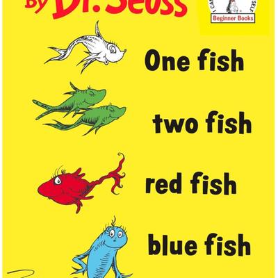One Fish Two Fish Red Fish Blue Fish by Dr. Seuss Hardcover Picture Book – Classic 1960