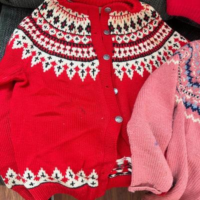 Vintage Wool Sweaters Hat Lot - Scandinavian, Irish
