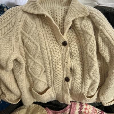 Vintage Wool Sweaters Hat Lot - Scandinavian, Irish