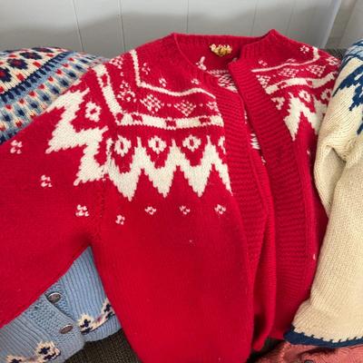 Vintage Wool Sweaters Hat Lot - Scandinavian, Irish