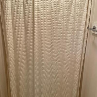 Terry cloth shower curtain