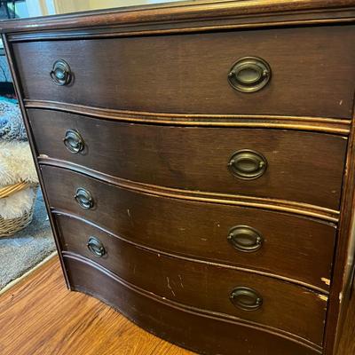 Vintage 4 Drawer Solid Wood Dresser