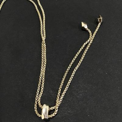 Kendra Scott gold tone rayne mint green tassel pendant necklace