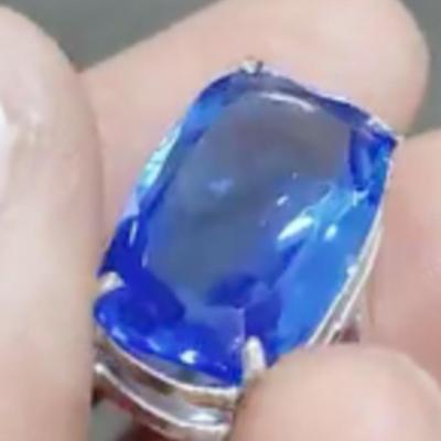 Natural Tanzanite Cocktail Ring 925