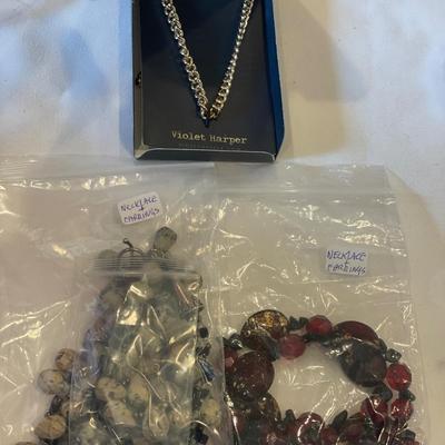 3 sets of necklaces and earrings
