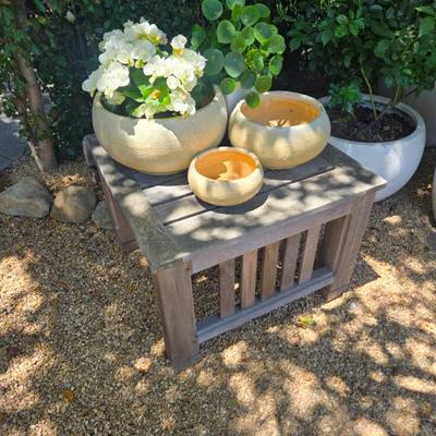 Sale Photo Thumbnail #16: Raffles teak side table 