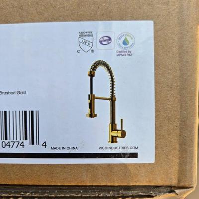 Sale Photo Thumbnail #33: Gold brushd faucet new in box
