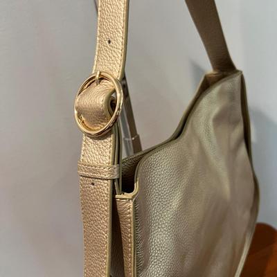 NWOT Luxury Designer Tote Le Monde London Bucket Leather Purse Shoulder Bag