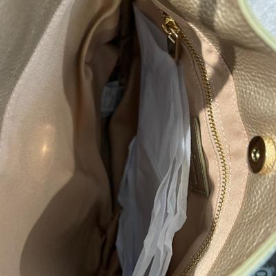 NWOT Luxury Designer Tote Le Monde London Bucket Leather Purse Shoulder Bag