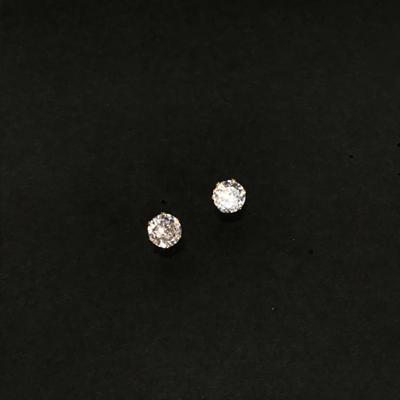 Gorgeous, crystal vintage, gold, toned, studded earrings