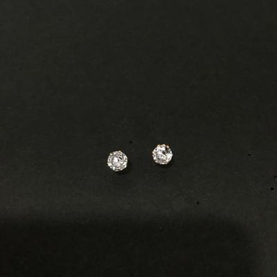 Gorgeous, crystal vintage, gold, toned, studded earrings
