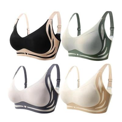 4 Pack Super Bra| Wireless Push-Up Bra Comfortable Women Bras XL