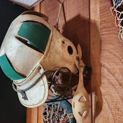 Lot of 7 LaCrosse Sticks & Helmet