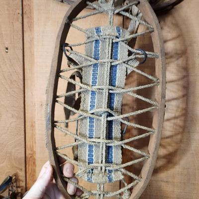 Pair of Vintage Bear Claw Snowshoes Cabin Decor