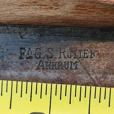 Antique Vintage Fa G.S. Ruiter Akkrum Dutch Netherlands Wooden Leather Ice Skates Cabin Decor