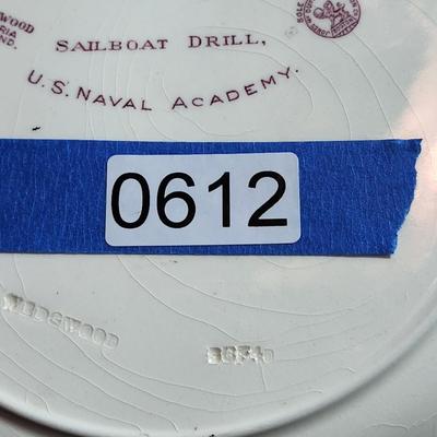 U. S. Naval Academy Sailboat Drill Plate Wedgwood jones Duffee & Stratton Boston