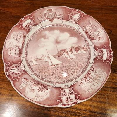 U. S. Naval Academy Sailboat Drill Plate Wedgwood jones Duffee & Stratton Boston