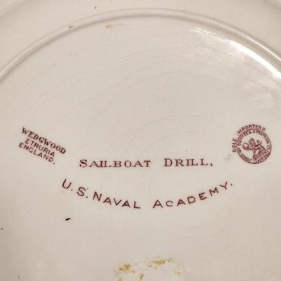 U. S. Naval Academy Sailboat Drill Plate Wedgwood jones Duffee & Stratton Boston