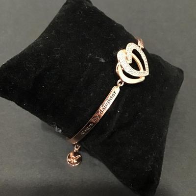 Beautiful very nice my daughter forever my friend rose, gold, toned, rhinestone bracelet