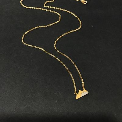 Cute dainty gold and silver toned necklace