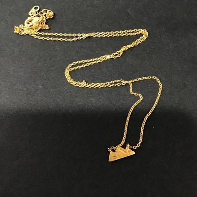 Cute dainty gold and silver toned necklace