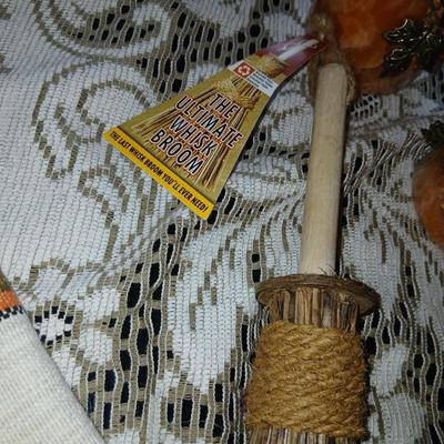 Fall Harvest Decor – Textiles, Brooms & Candles