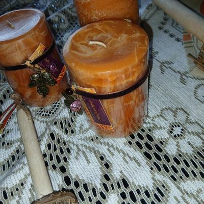 Fall Harvest Decor – Textiles, Brooms & Candles