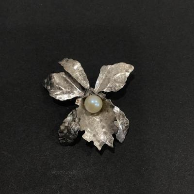 Vintage orchid brooch