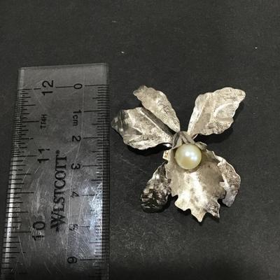 Vintage orchid brooch