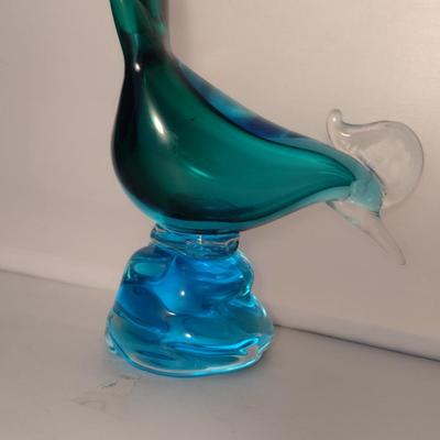Vintage Art Glass Pheasant- Possibly Murano- Approx 13" Tall