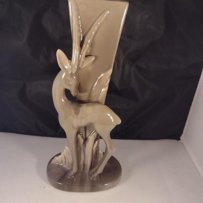 Royal Haeger Gazelle Design Glazed Ceramic Vase- Approx 15" Tall
