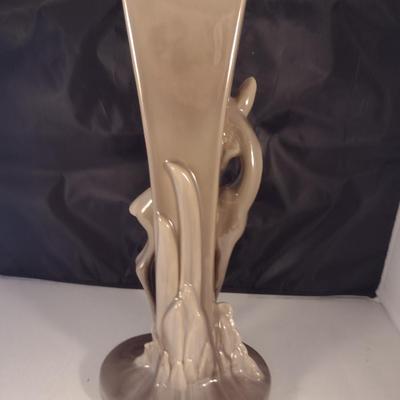 Royal Haeger Gazelle Design Glazed Ceramic Vase- Approx 15" Tall