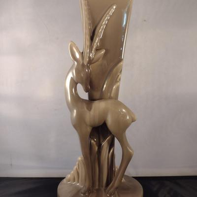 Royal Haeger Gazelle Design Glazed Ceramic Vase- Approx 15" Tall