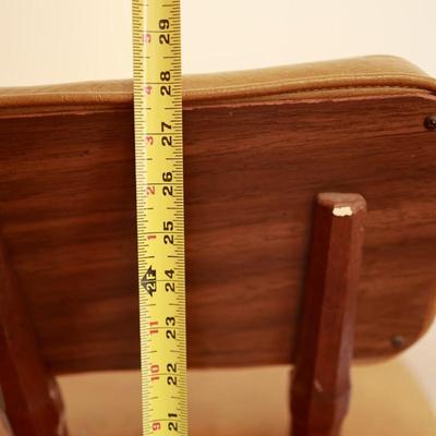Mid-Century Yellow Naugahyde Storage Sewing Chair