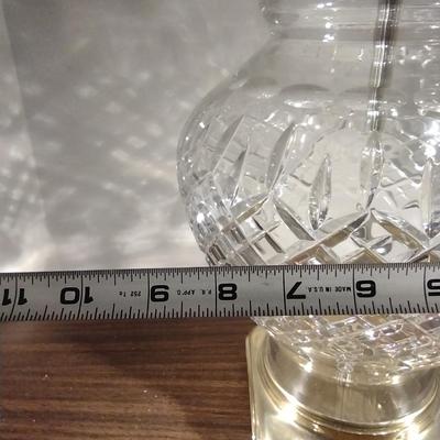 Crystal Table Top Lamp with Shade- Approx 24" Tall