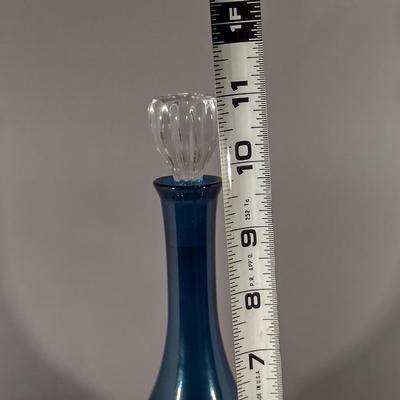 Mid Century Beverage Set- Decanter with Six Cordial Glasses- Aseda Art Glass Sweden (Bo Borgstrom)