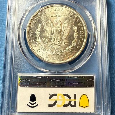 PCGS CERTIFIED 1880-S MS63 GRADED MORGAN SILVER DOLLAR AS PICTURED. (COIN #8309).