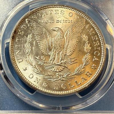 PCGS CERTIFIED 1882-P MS63 GRADED MORGAN SILVER DOLLAR AS PICTURED. (COIN #8314).
