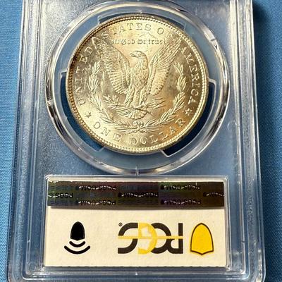 PCGS CERTIFIED 1882-P MS63 GRADED MORGAN SILVER DOLLAR AS PICTURED. (COIN #8314).