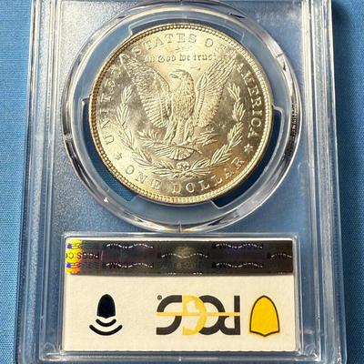 PCGS CERTIFIED 1882-P MS64 GRADED MORGAN SILVER DOLLAR AS PICTURED. (COIN #8313).