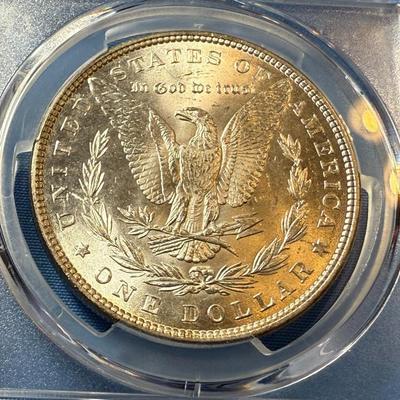 PCGS CERTIFIED 1882-P MS64 GRADED MORGAN SILVER DOLLAR AS PICTURED. (COIN #8313).
