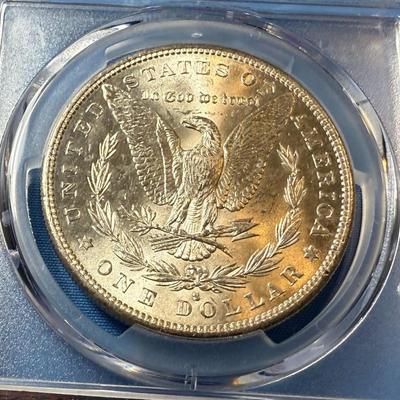PCGS CERTIFIED 1882-S MS65 GRADED MORGAN SILVER DOLLAR AS PICTURED. (COIN #8311).