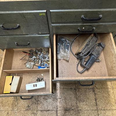 LOT 75: Basement Tool Cabinets & Tools