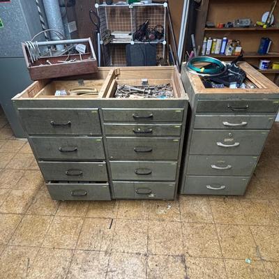 LOT 75: Basement Tool Cabinets & Tools