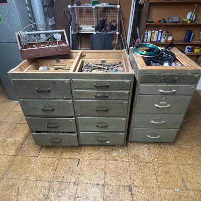 LOT 75: Basement Tool Cabinets & Tools