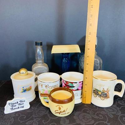 LOT 87: Shaving Mugs, Tonic Bottles and More