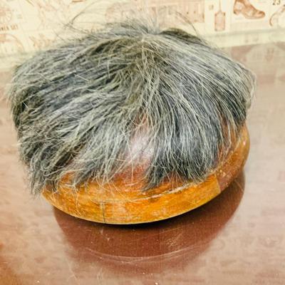 LOT 88: Selection of Vintage Men’s Toupees and Milliner Hat Block Heads Including a Vintage/Antique Canvas Head with Adjustable Clamp on...